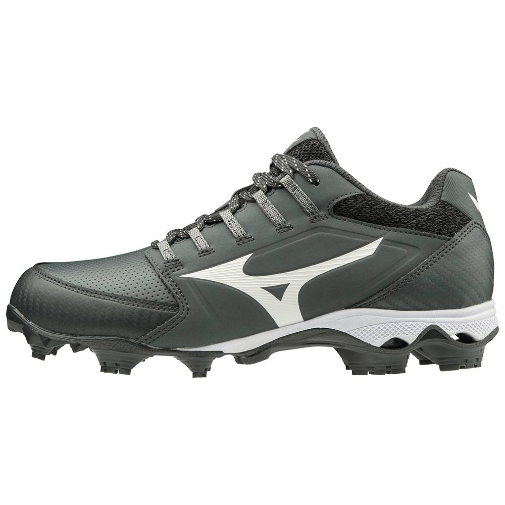 Mizuno Women's 9-Spike Advanced Finch Elite 4 TPU Molded Softball Cleats Grey/White (320590-MRS)